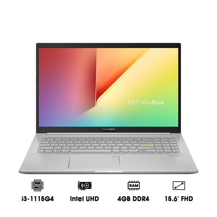 Laptop ASUS VivoBook A515EA-BQ1530W (i3-1115G4 | 4GB | 512GB | Intel UHD Graphics | 15.6' FHD | Win 11)