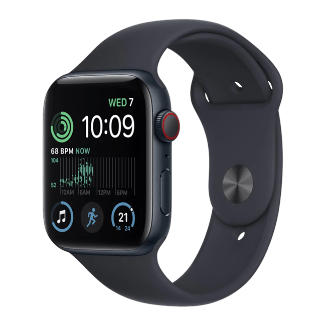 Apple Watch Series SE 2022 GPS 44mm (gen 2) | Viền nhôm dây cao su | Chính Hãng VN/A-46604