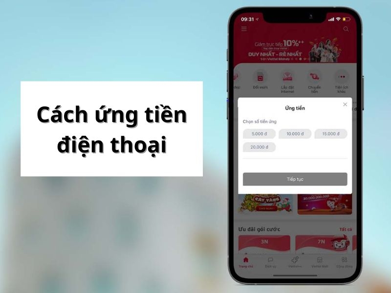 Cách ứng tiền điện thoại | Hướng dẫn ứng tiền Viettel, Mobi, Vina