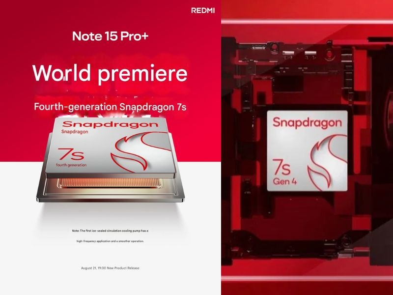 Chip Redmi Note 15 Pro Plus trang bị Snapdragon 7s Gen 4 mạnh mẽ