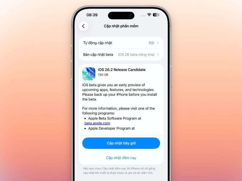 Những lưu ý trước khi lên iOS 26.2 RC ai cũng phải biết