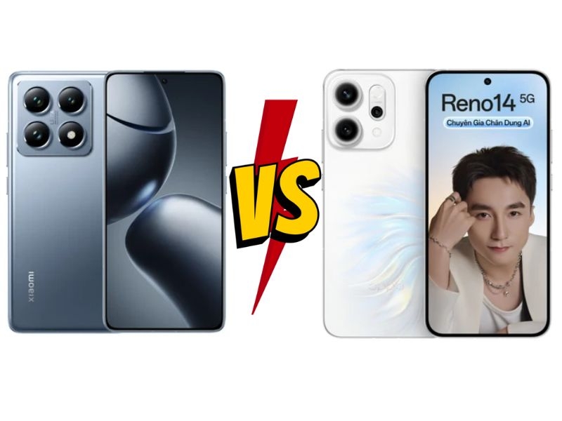 So sánh Oppo Reno 14 và Xiaomi 14T Pro: chênh lệch hiệu năng, camera, giá bán