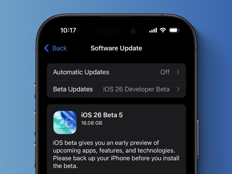 Apple chính thức phát hành iOS 26 Beta 5 với nhiều cải tiến mới