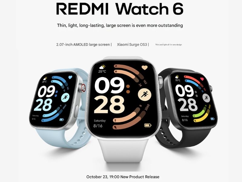 Ra mắt Redmi Watch 6 – Đồng hồ pin bền, nhiều tính năng sức khỏe mới