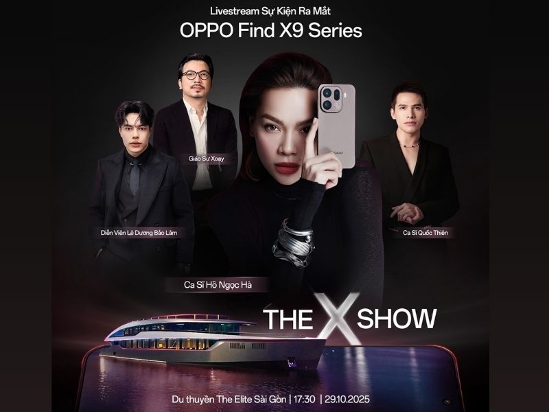 no-image Sự kiện OPPO Find X9 Series ra mắt tại VN diễn ra ngày 29/10 gây sốt