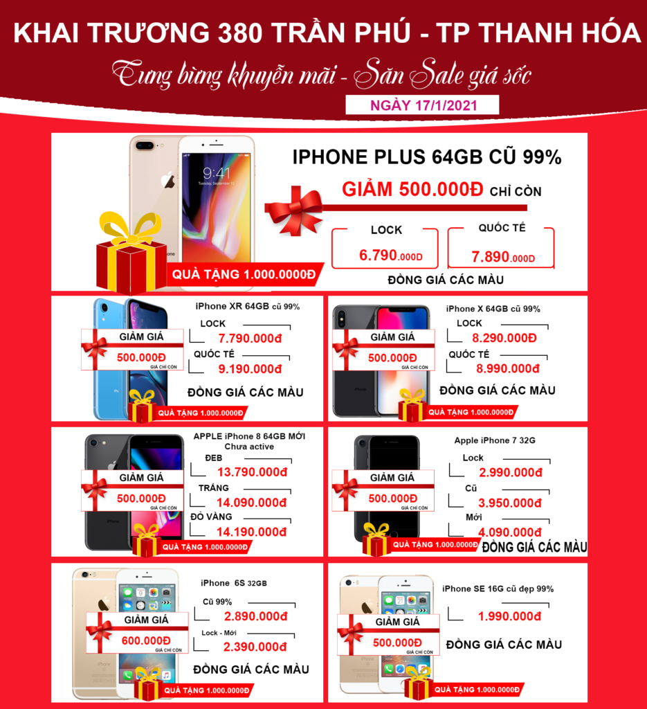 Mừng khai trương - Săn khuyến mại tại Clickbuy 380 Trần Phú - TP Thanh Hóa - Clickbuy