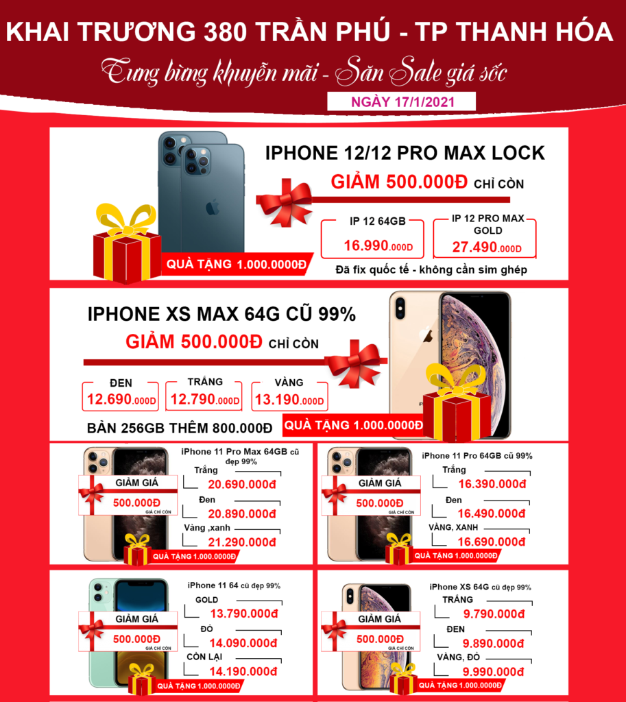 Mừng khai trương - Săn khuyến mại tại Clickbuy 380 Trần Phú - TP Thanh Hóa - Clickbuy