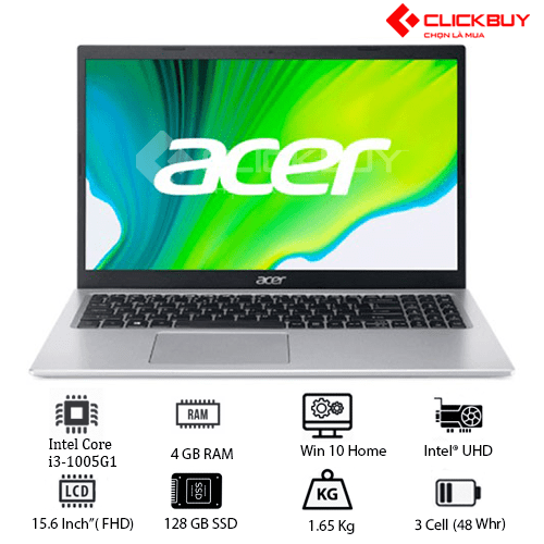 Laptop Acer Aspire 5 A515-55-35SE (Core™ i3-1005G1 | 4GB | 128GB | Intel UHD | 15.6 inch FHD | Win 10)