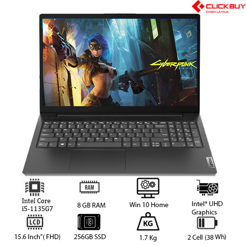 Laptop Lenovo V15 G2 ITL 82KB00CHVN (Core™ i5-1135G7 | 8GB | 256GB | Intel Iris Xe | 15.6 inch FHD | Win 10 | Đen)