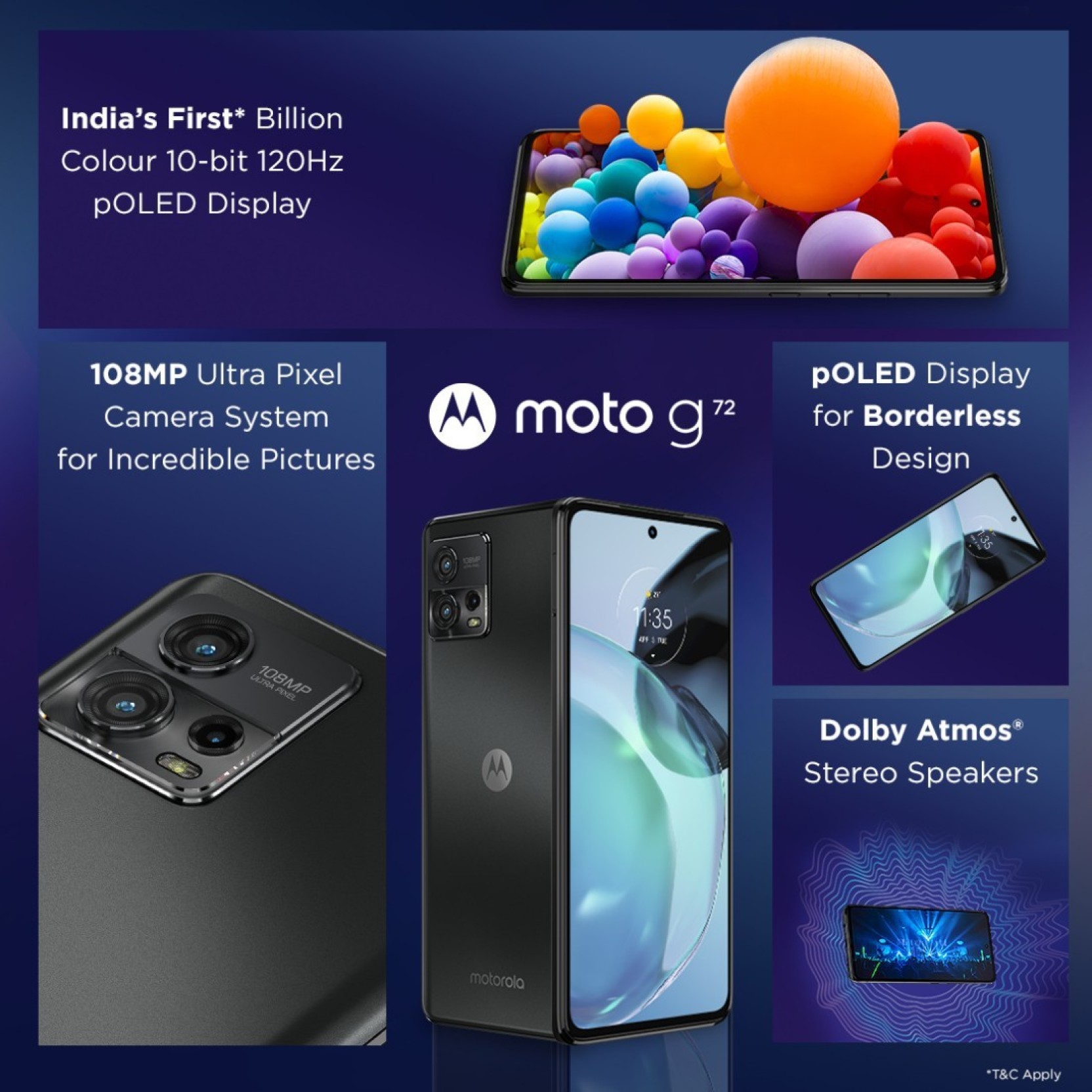 Motorola Moto G72 ra mắt với màn hình 120Hz, SoC Helio G99, v.v