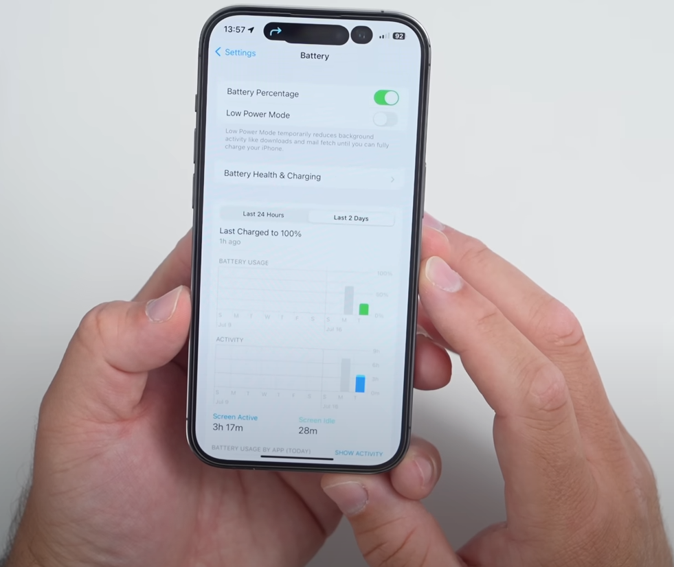 Thời lượng pin được cải tiến