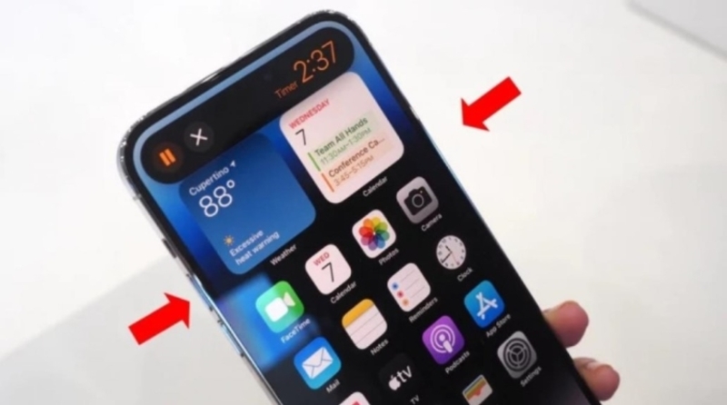 Chụp màn hình iPhone 16 bằng nút bấm vật lý trên iPhone