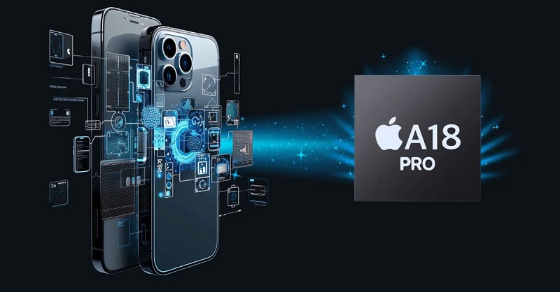 Chip A18 Pro cho hiệu năng mạnh mẽ, xử lý các tác vụ nhanh chóng