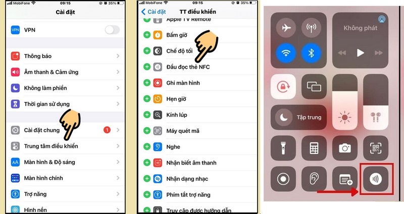 Các bước thao tác để bật tính năng NFC trên iPhone 16 series
