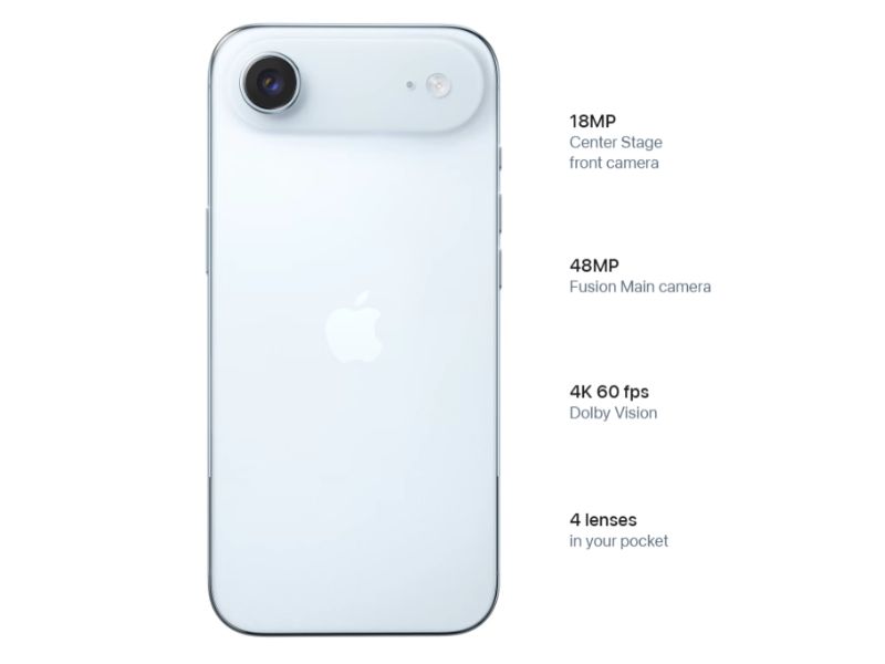 Một camera sau duy nhất 48MP và camera trước 18MP