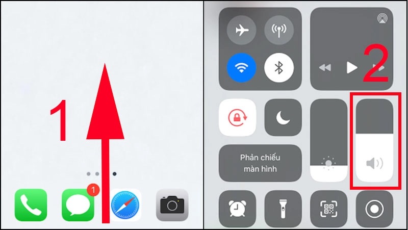Bật hoặc tắt chế độ im lặng trên iPhone 16 bằng Trung tâm điều khiển