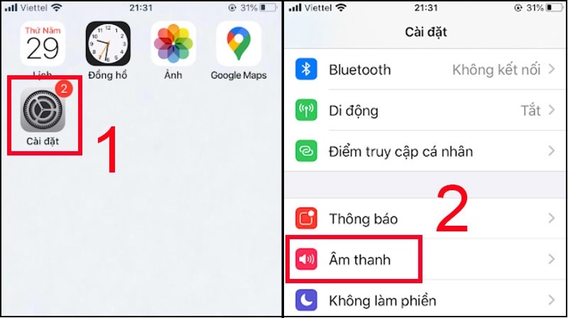 Tùy chỉnh âm lượng trên iPhone 16 trong phần Cài đặt