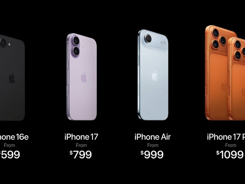 bảng giá iPhone 17 Series khởi điểm