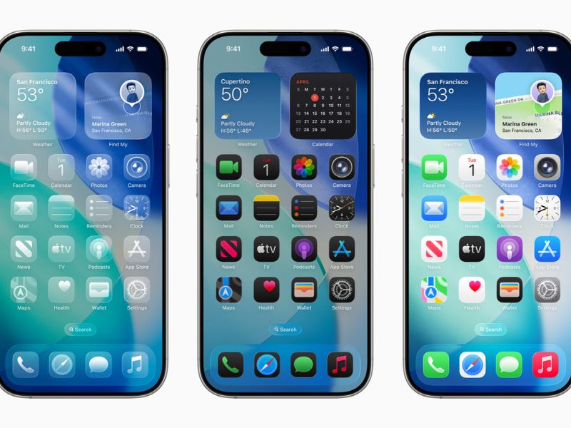 Giao diện khi cập nhật iOS 26 thành công