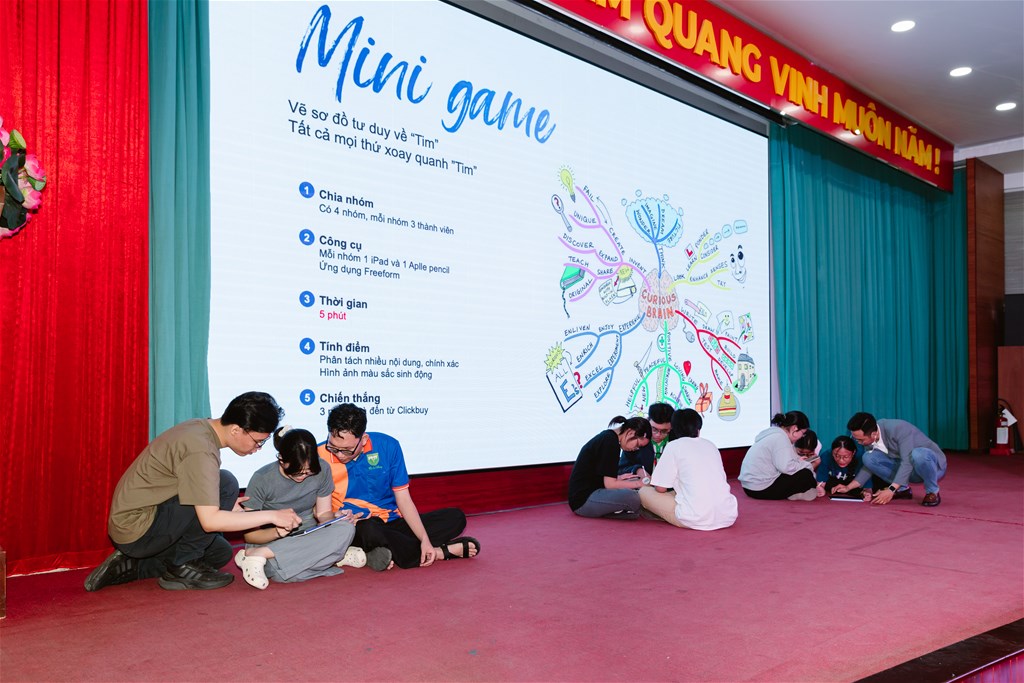 Hình ảnh sinh viên tham gia minigame