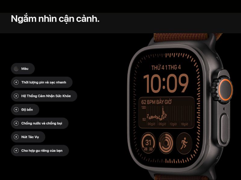 Apple Watch Ultra 4 dây titan có tính năng gì nổi bật