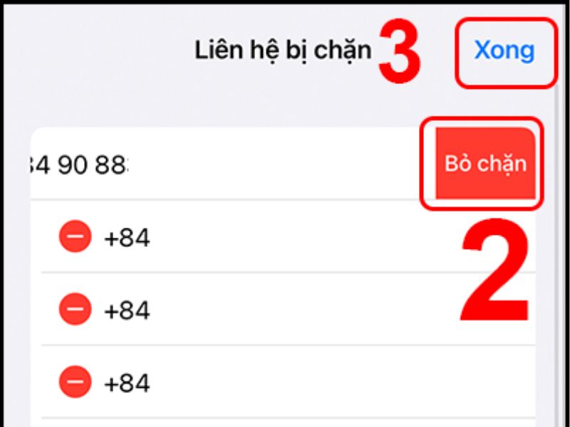 Bỏ chặn số lạ trên iPhone