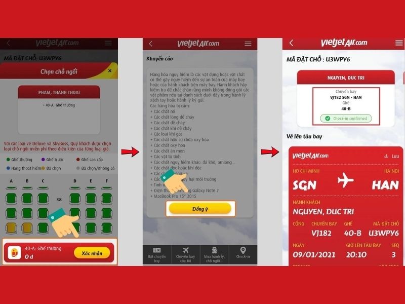 Hướng dẫn cách checkin onl Vietjet bằng app