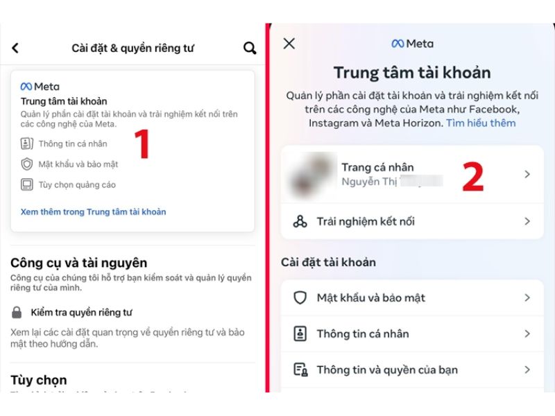 Đổi tên Facebook bằng điện thoại iPhone