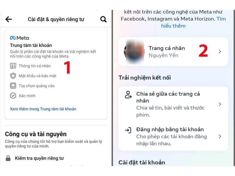 Đổi tên Facebook trên Samsung