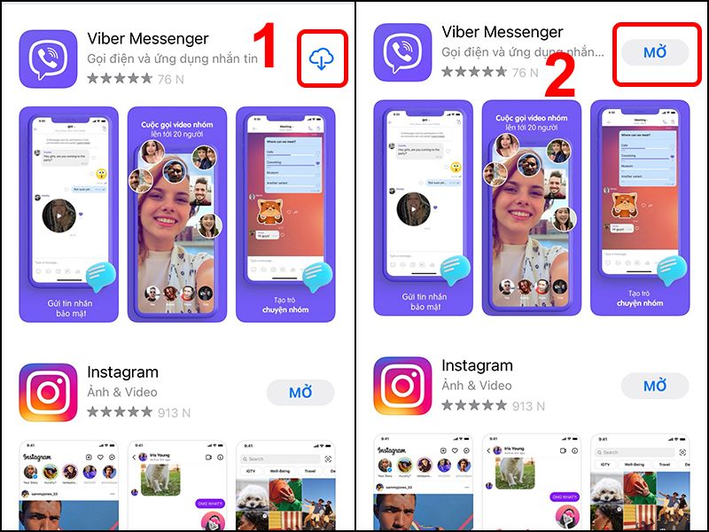 Hướng dẫn các bước tải Viber trên điện thoại iPhone