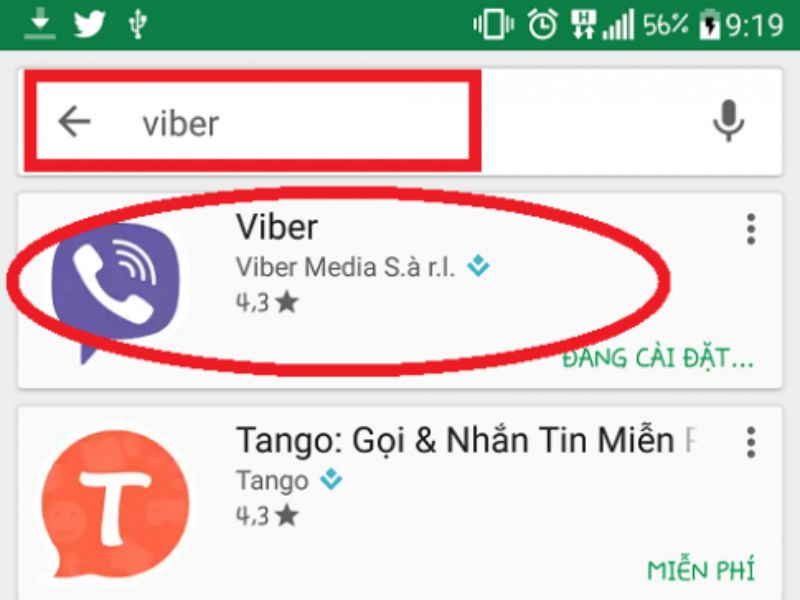 Hướng dẫn tải Viber trên Androi