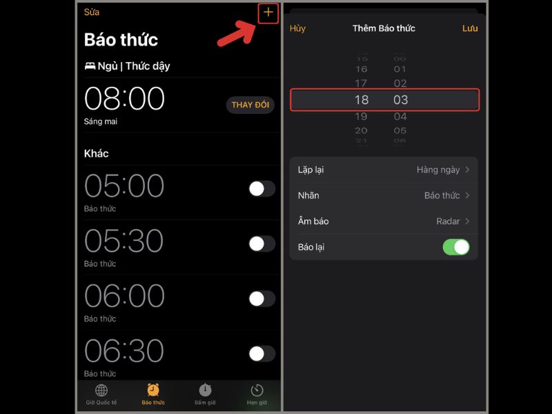 Hướng dẫn cài đặt báo thức trên iPhone