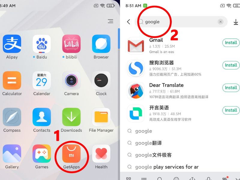 Cài đặt CH Play cho điện thoại xách tay
