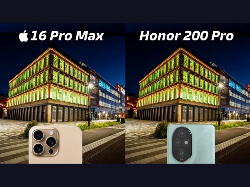 So sánh camera HONOR 200 Pro vs iPhone 16 Pro Max