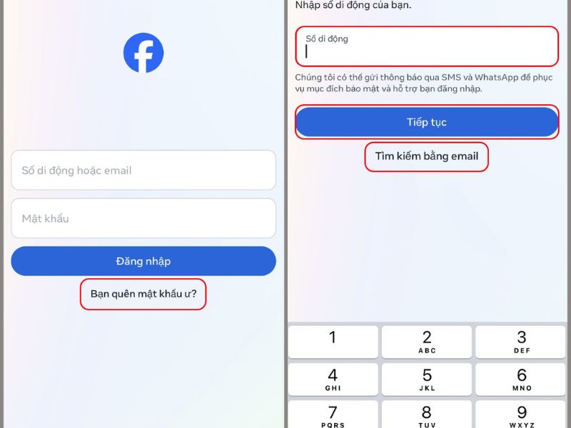 điền những thông tin cần thiết