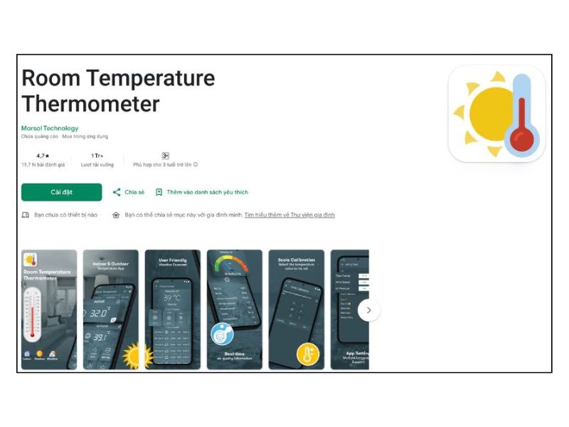 Hướng dẫn đo nhiệt độ phòng bằng Androi