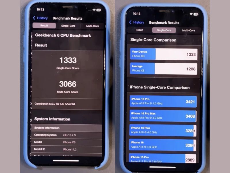 Hiệu năng trên iOS 18.7.3