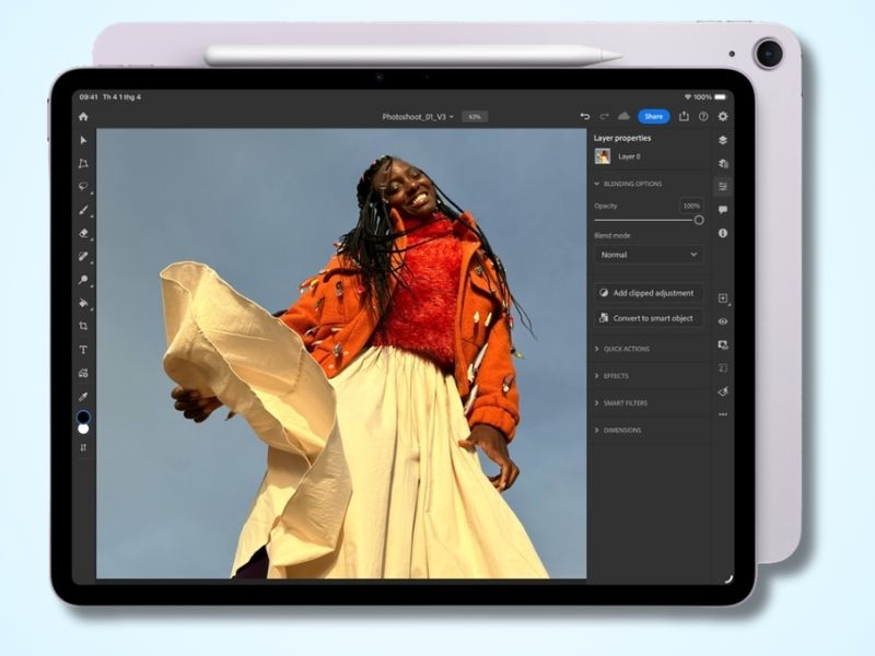 Camera iPad Air M4 13 inch hỗ trợ học online và quay video 4K