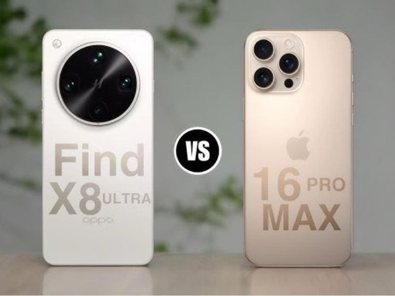 Điện thoại OPPO Find X8 Ultra và iPhone 16 Pro Max