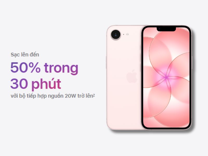 Thời lượng pin trêm iPhone 17e