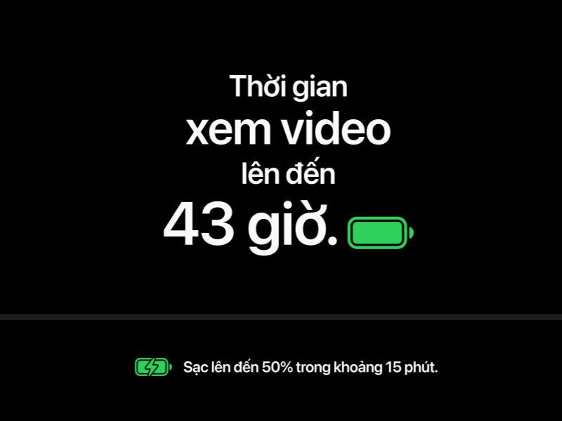 Khả năng phát video lên tới 43 giờ trên iPhone 18 Pro Max