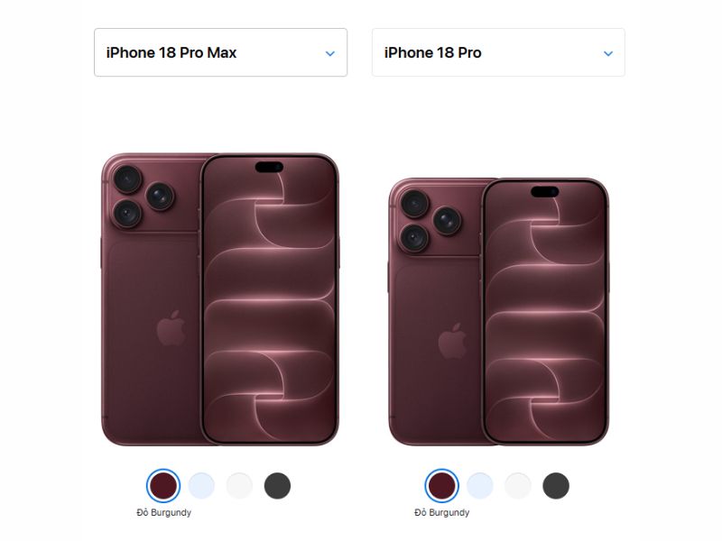 Nên chọn iPhone 18 Pro Max hay iPhone 18 Pro