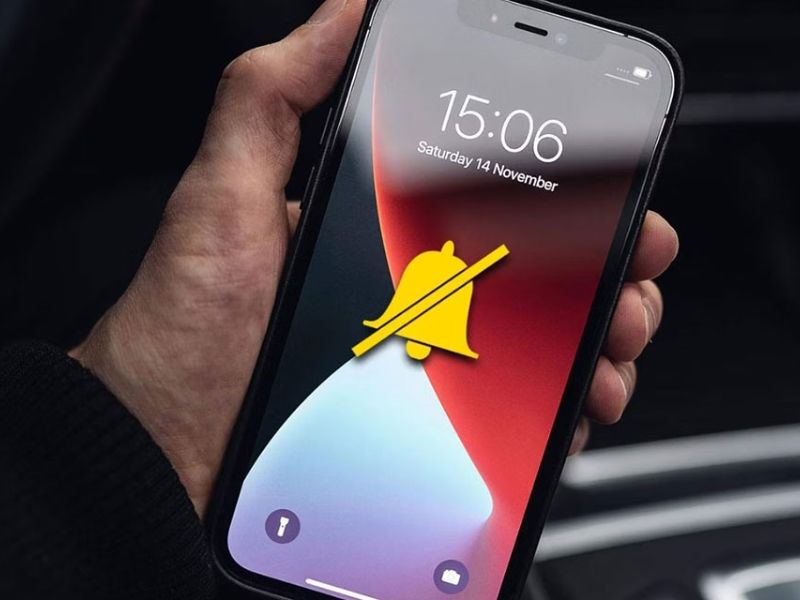 iPhone đang bật ở chế độ im lặng