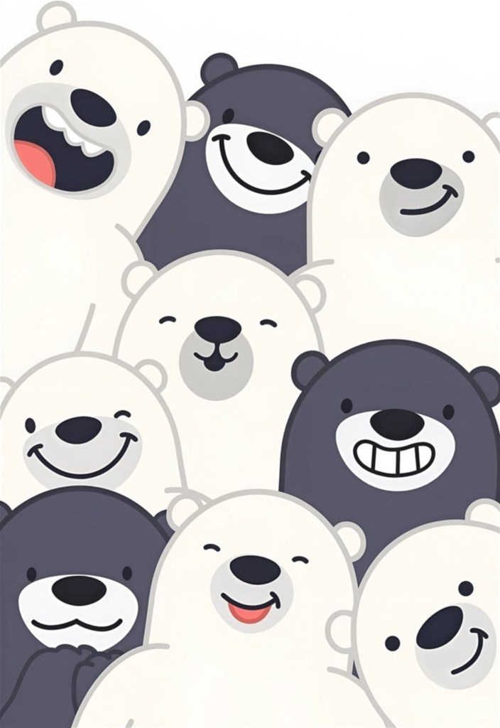 Hình nền gia đình gấu cute
