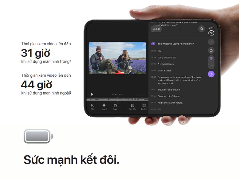 Thiết kế pin đôi bền bỉ trên iPhone Duo