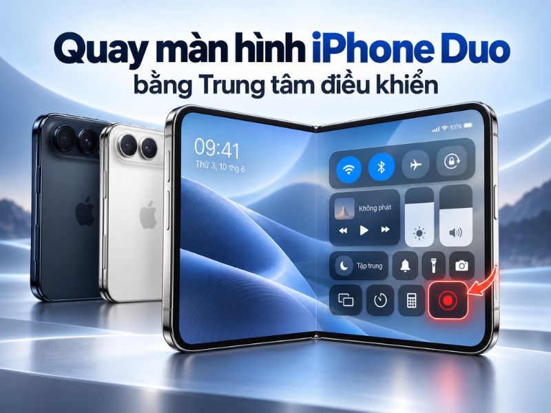 Quay màn hình iPhone Duo bằng Trung tâm điều khiển