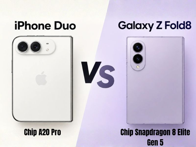 Chip Samsung Galaxy Z Fold 8 và iPhone Duo