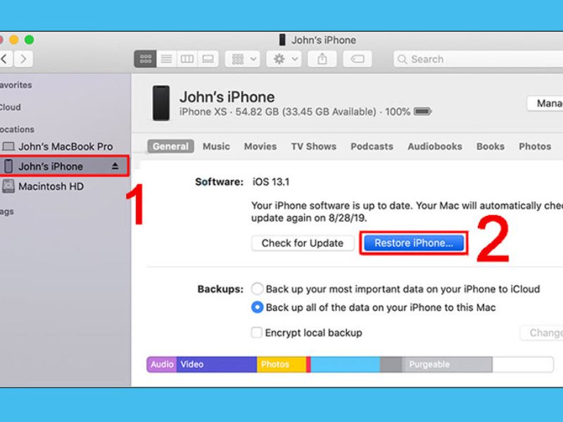 Khôi phục ảnh đã xóa thông qua iCloud Backup