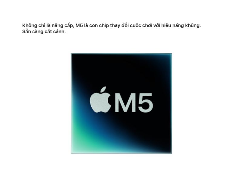 Hiệu năng ổn định với chip Apple M5