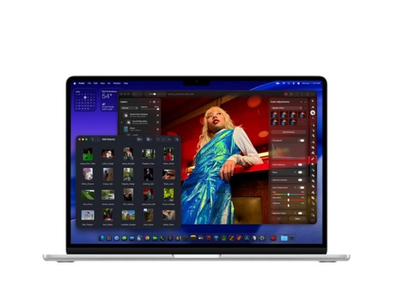 Màn hình sắc nét giúp sáng tạo nội dung tốt trên Macbook Air M5